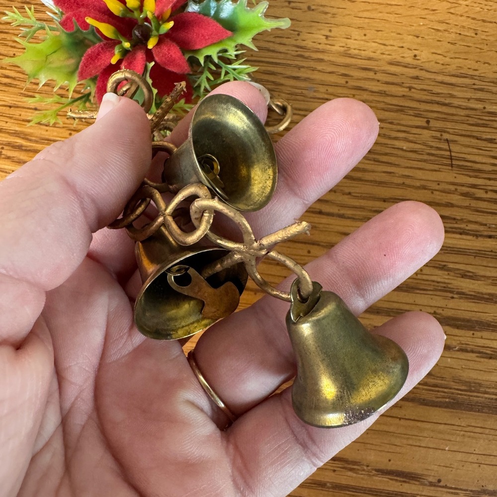 Vintage Santa Claus Bell Hanger Chain Christmas Decor Made in Hong Kong - Picture 6 of 8